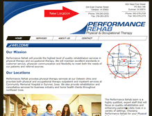 Tablet Screenshot of performancerehabiowa.com